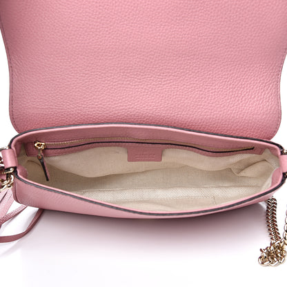 Gucci Pebbled Calfskin Medium Soho Flap Crossbody Pink 5 of 10