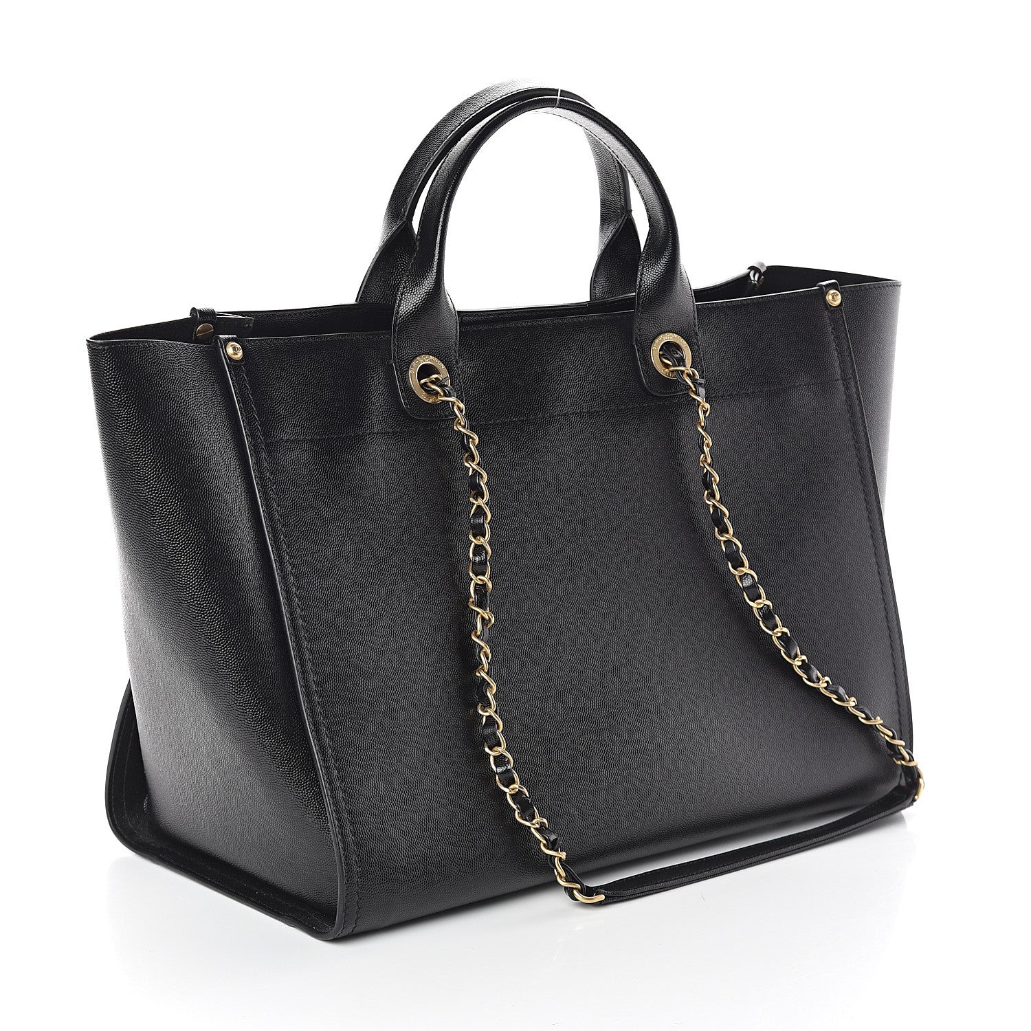 Chanel Caviar Medium Studded Deauville Tote Black 2 of 9