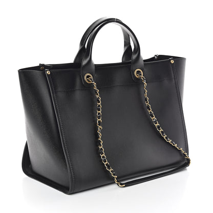 Chanel Caviar Medium Studded Deauville Tote Black 2 of 9