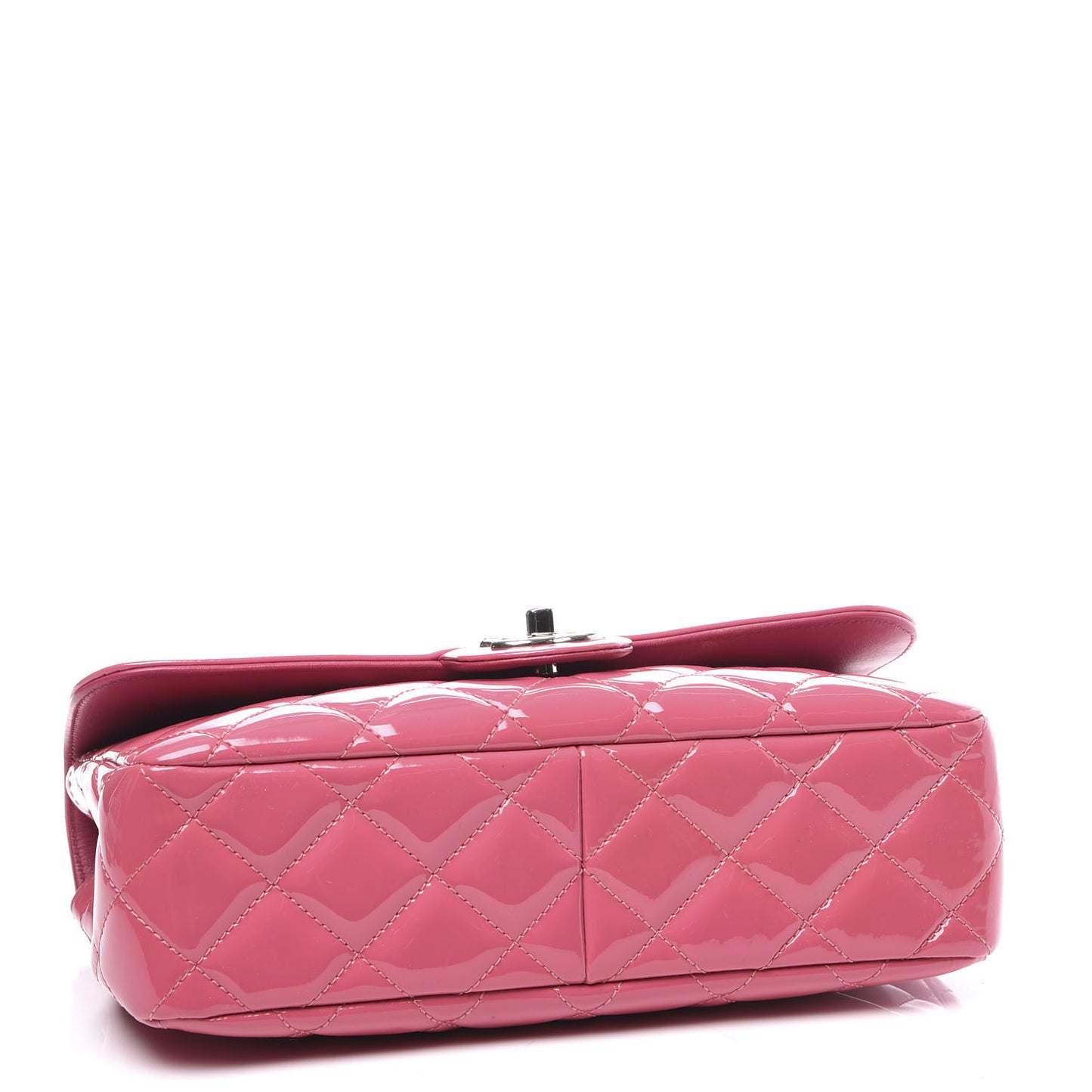 Patent Quilted Large Coco Shine Flap Pink
