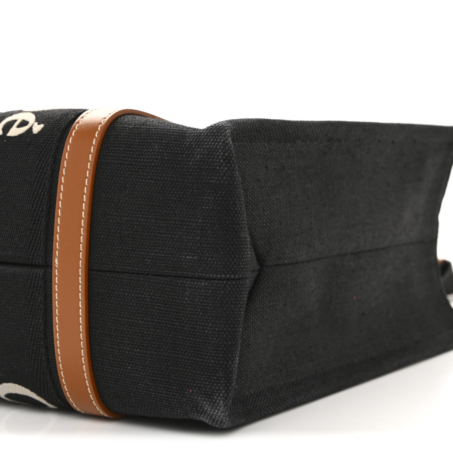 Chloe Cotton Calfskin Medium Woody Ribbon Tote Black 10 of 10