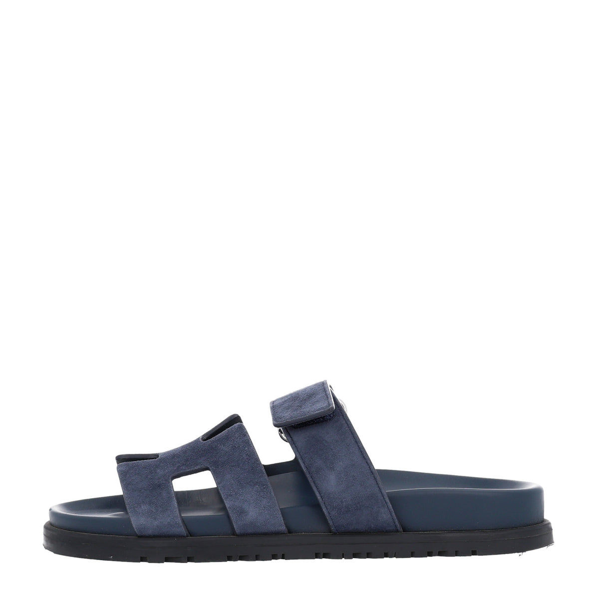 Hermes Suede Goatskin Womens Chypre Sandals 35.5 Bleu Celeste 1 of 11