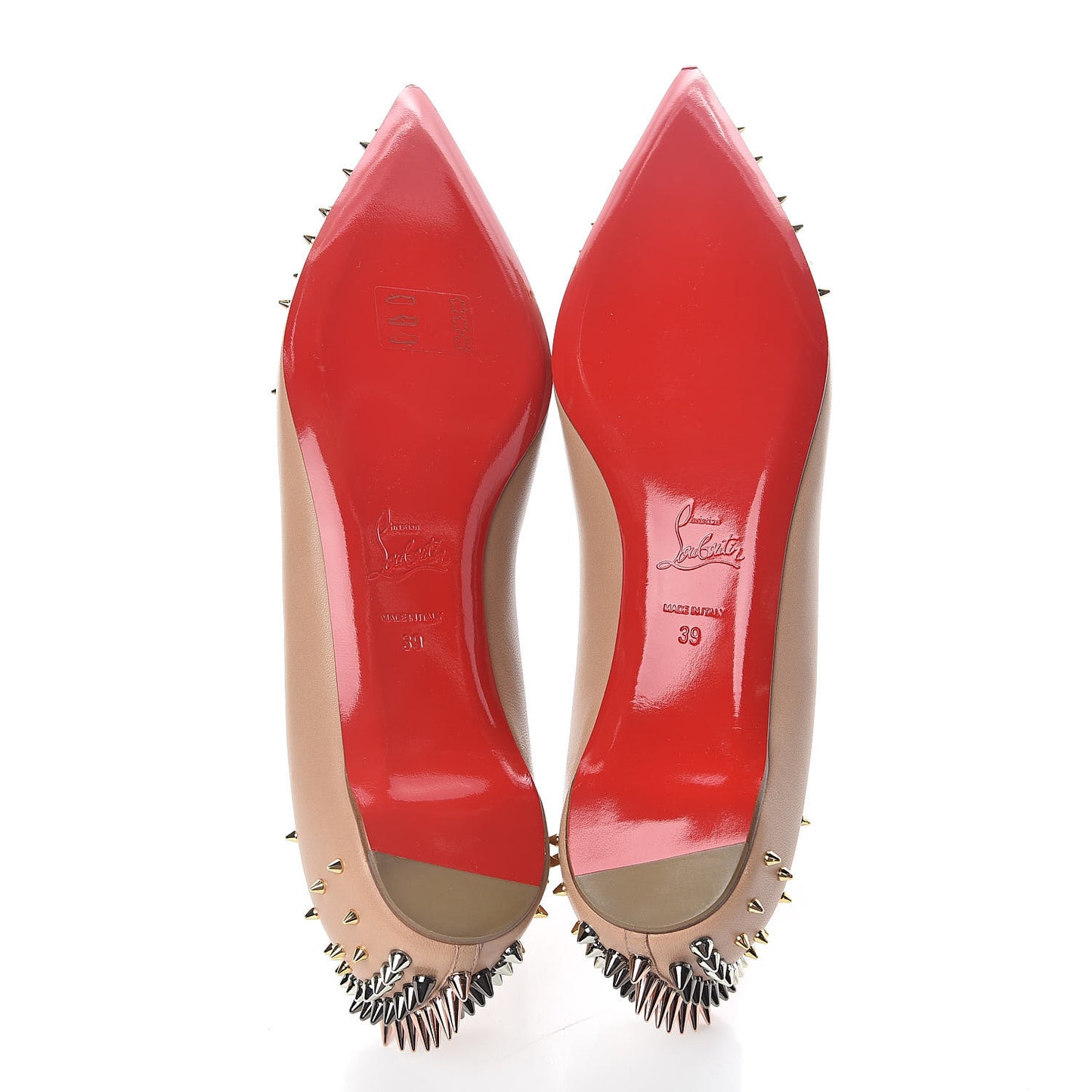 Nappa Goldoflat Spikes Flats 39 Nude