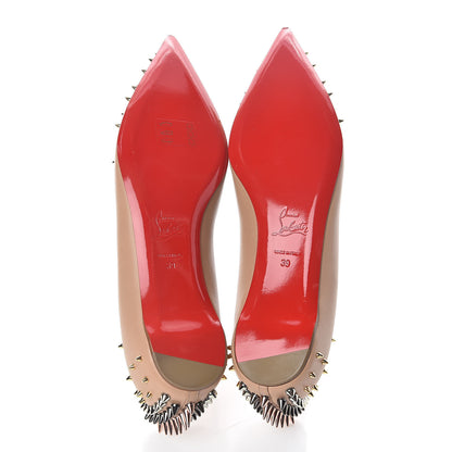 Christian Louboutin Nappa Goldoflat Spikes Flats 39 Nude 7 of 7