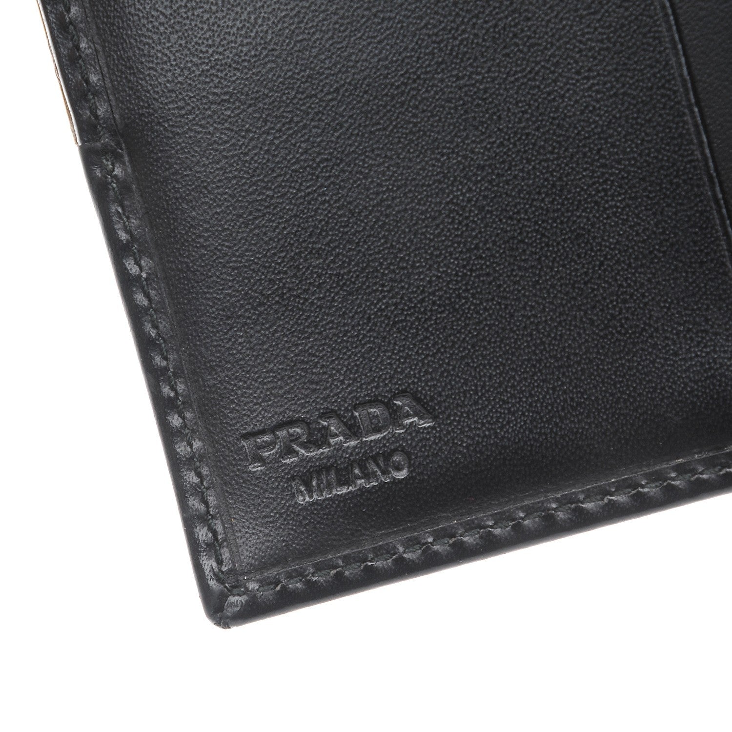 Prada Box Calfskin Bi-Fold Wallet Black 6 of 8