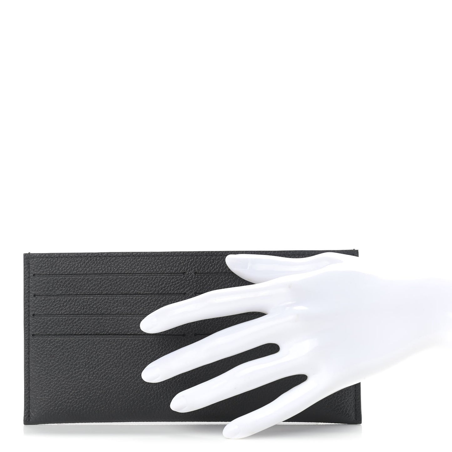 Calfskin Felicie Chain Wallet Card Holder Insert Black