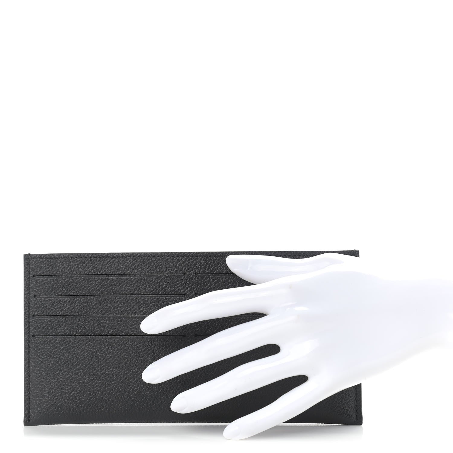 Louis Vuitton Calfskin Felicie Chain Wallet Card Holder Insert Black 2 of 6