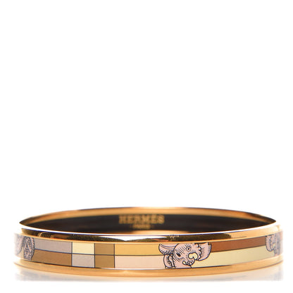 Hermes Printed Enamel Della Cavalleria Narrow Bracelet 65 1 of 5