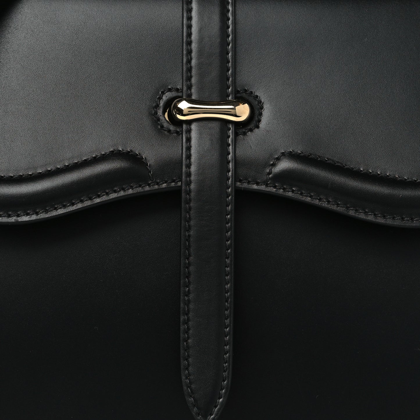 City Calfskin Belle Top Handle Bag Black