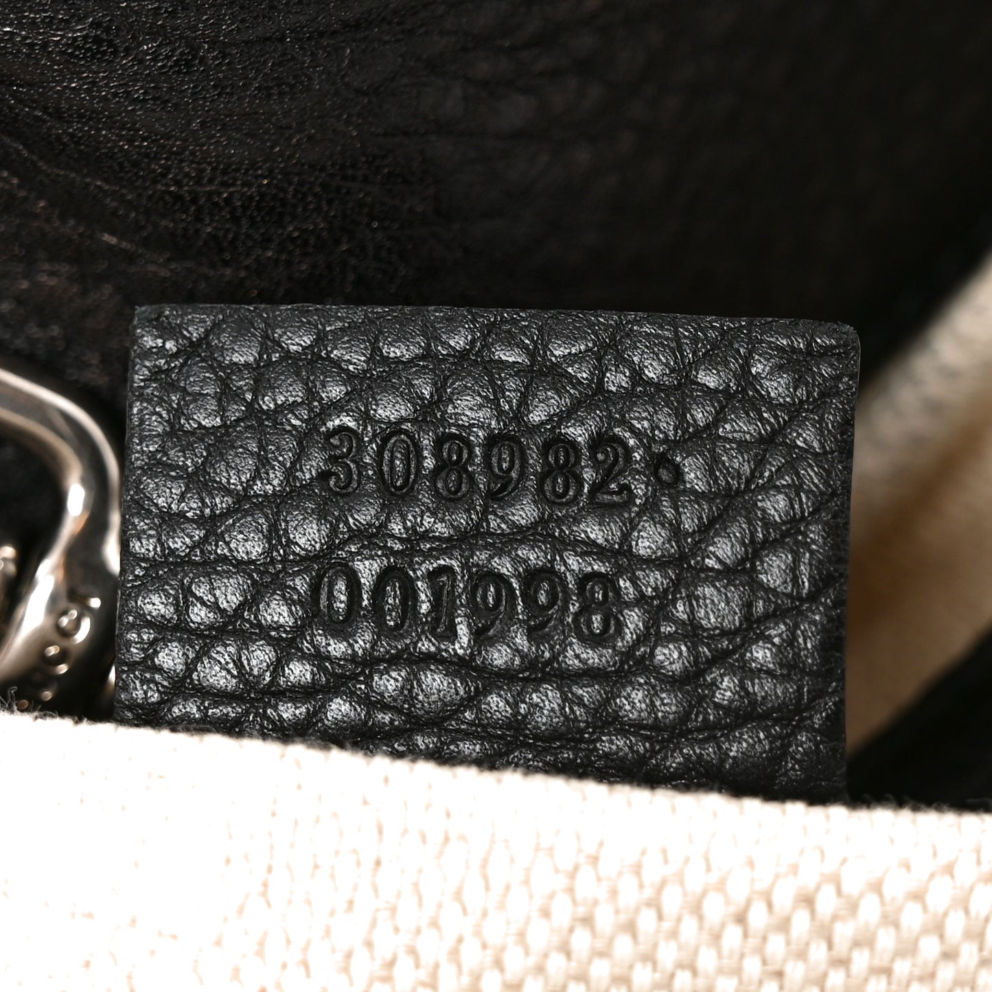 Pebbled Calfskin Studded Medium Soho Chain Shoulder Bag Black