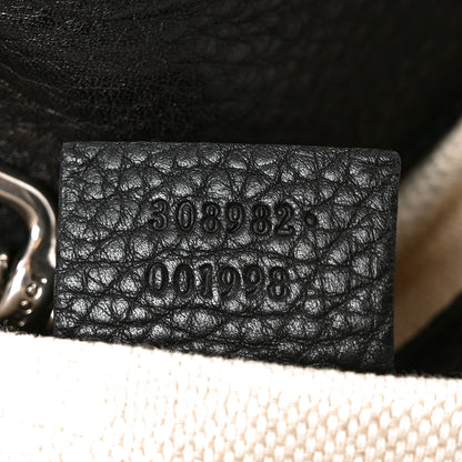 Gucci Pebbled Calfskin Studded Medium Soho Chain Shoulder Bag Black 7 of 10