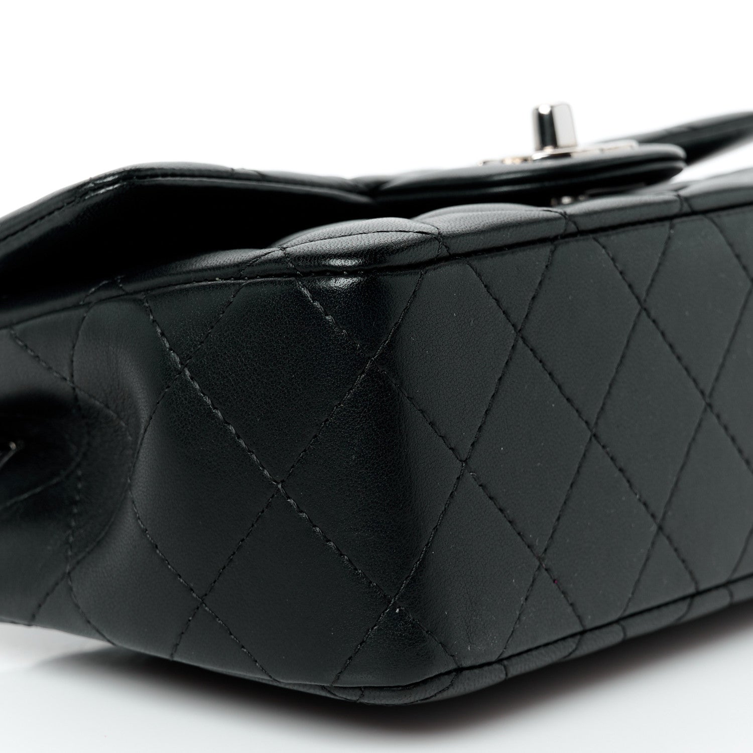 Chanel Lambskin Quilted Mini Rectangular Flap Black 10 of 11