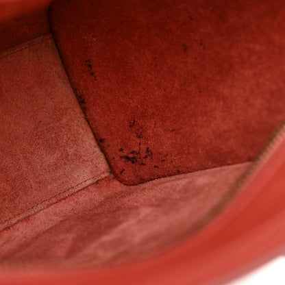 Celine Drummed Calfskin Nano Luggage Red 16 of 17