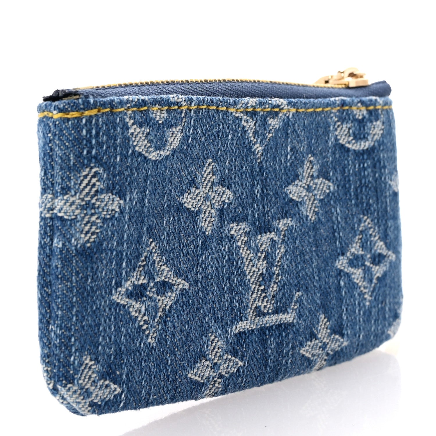 Louis Vuitton LV X TM Monogram Denim Cerises Key Pouch Blue 3 of 6
