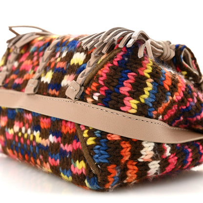 Chloe Cashmere Knit Calfskin Mini Penelope Soft Shoulder Bag Woodrose Multicolor 10 of 12