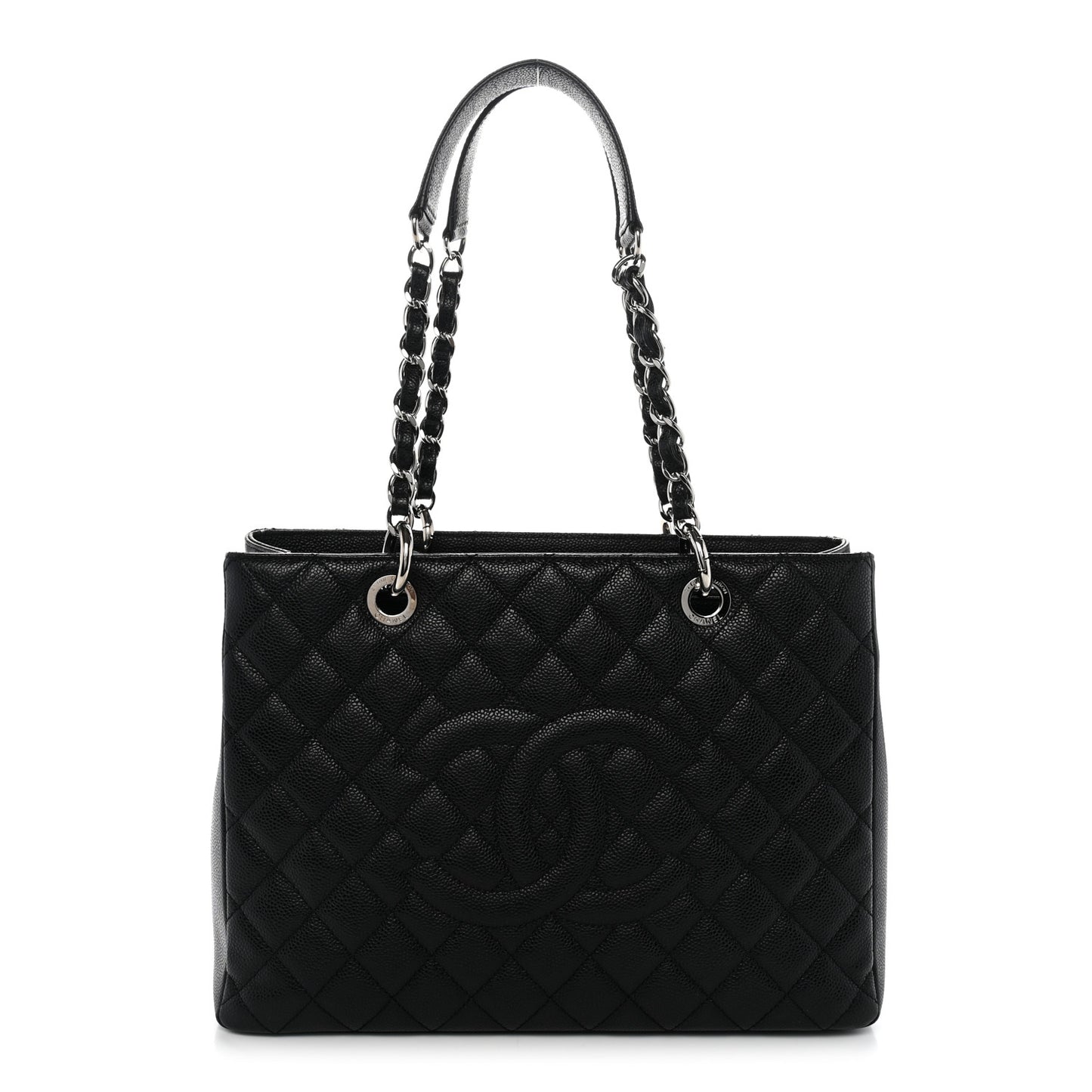 Caviar Quilted Grand Shopping Tote GST Black