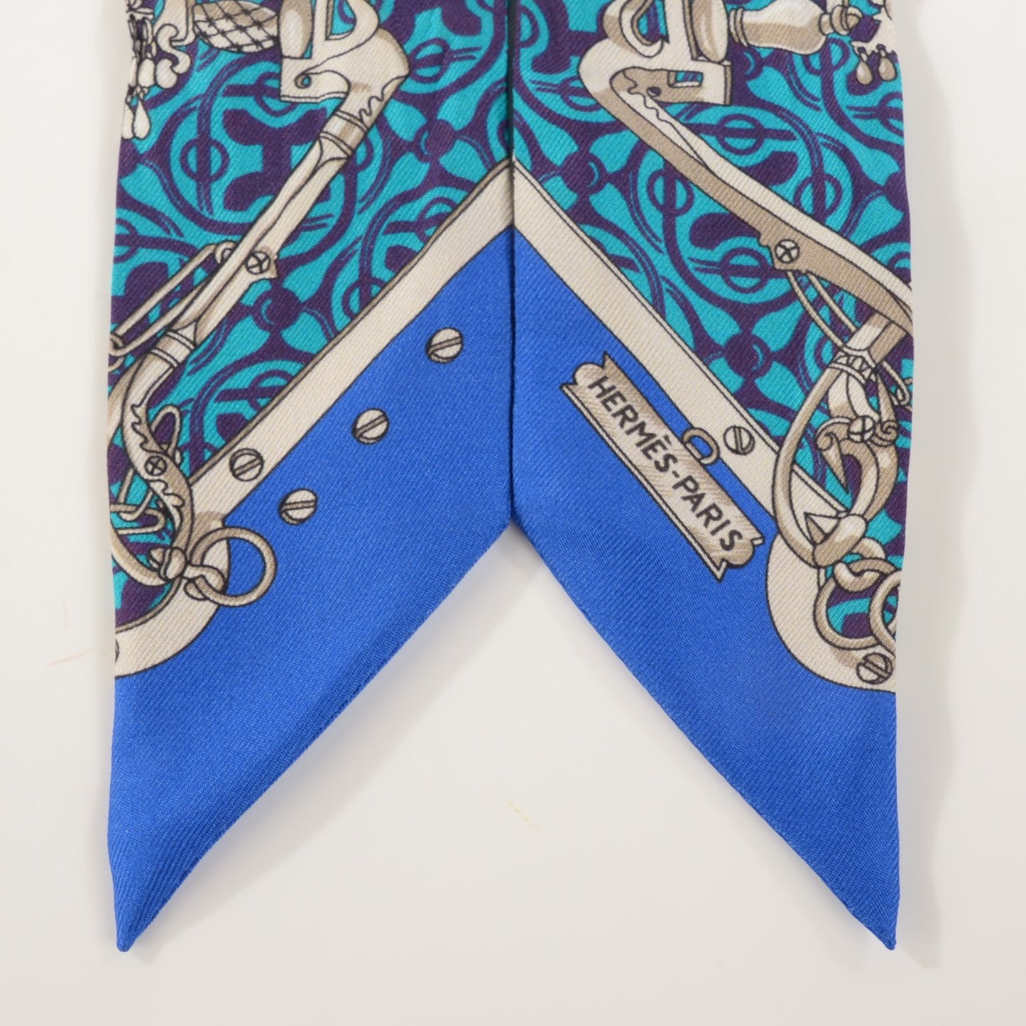 Silk Mors Et Gourmettes Remix Twilly Bleu Roy Turquoise Prune