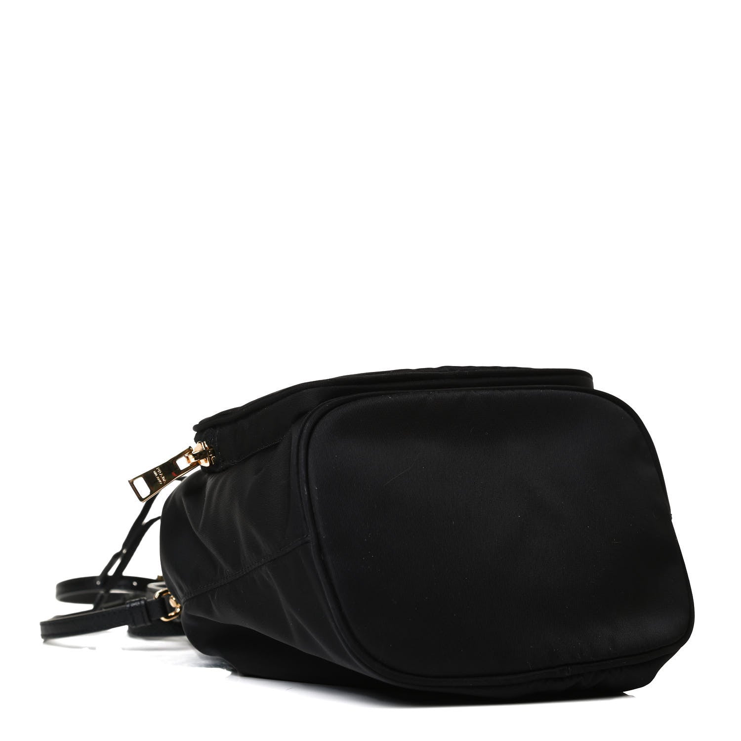 Prada Saffiano Tessuto Nylon Mini Bucket Crossbody Bag Black 4 of 12