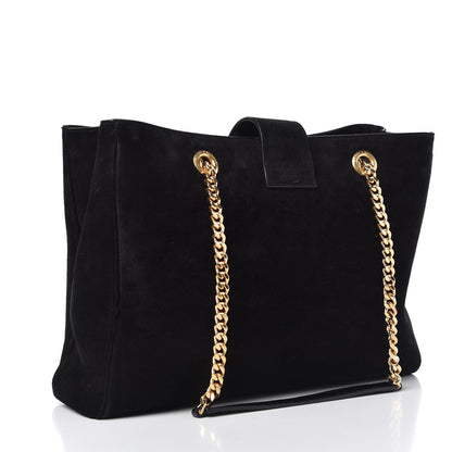Saint Laurent Suede Monogram Cassandre Shopper Black 3 of 11