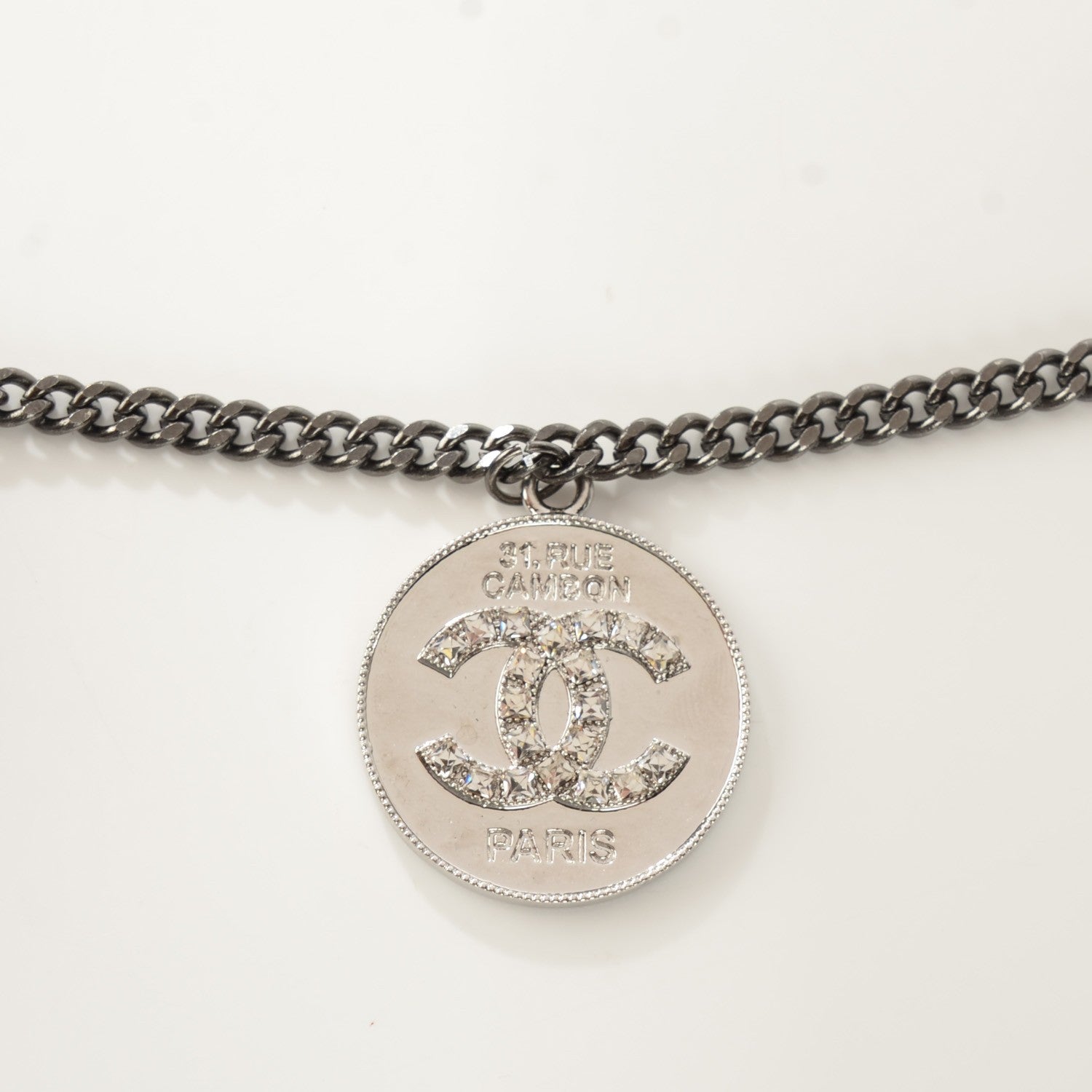 Chanel Crystal CC Whistle Pendant Necklace 4 of 10
