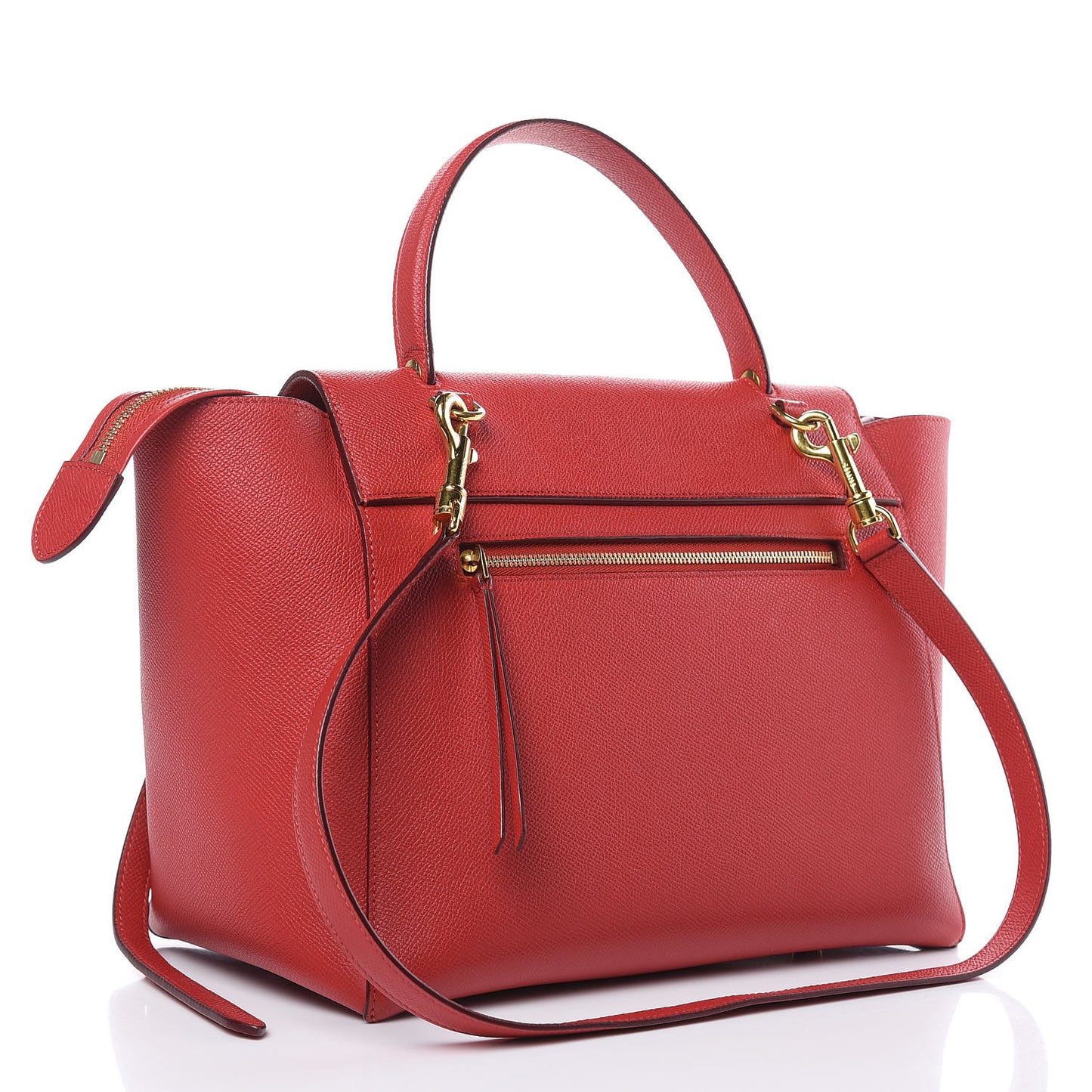 Grained Calfskin Mini Belt Bag Coquelicot