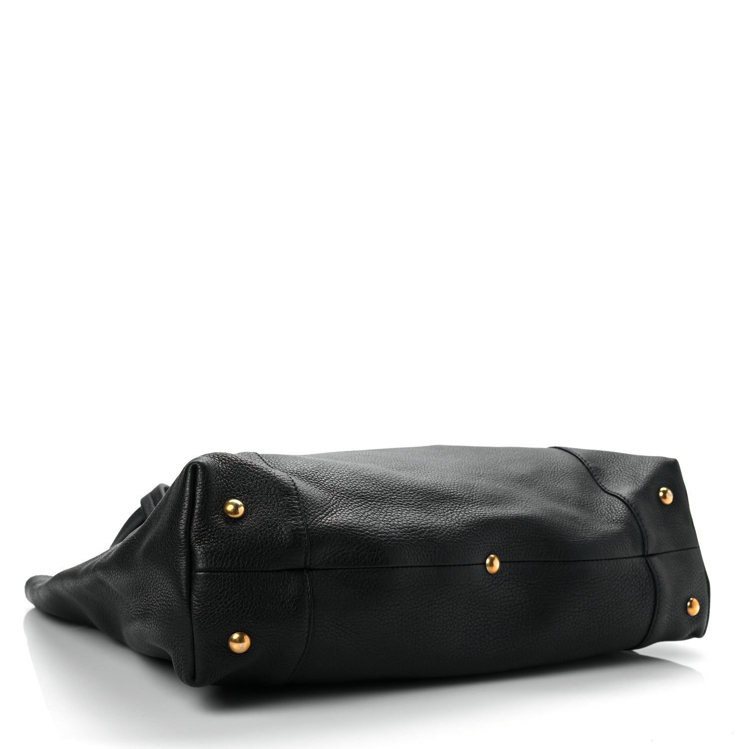 Gucci Pebbled Calfskin Twill Medium Tote Black 4 of 9