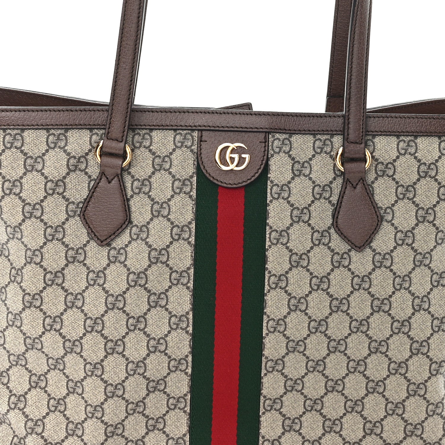Gucci GG Supreme Monogram Medium Ophidia Shopping Tote Brown 8 of 10