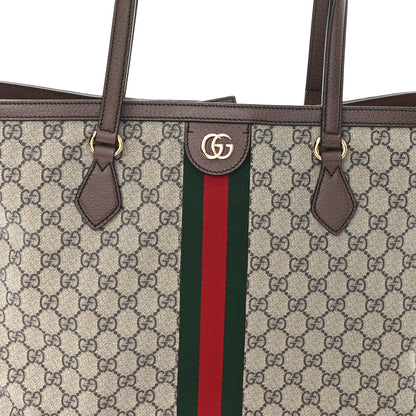 Gucci GG Supreme Monogram Medium Ophidia Shopping Tote Brown 8 of 10