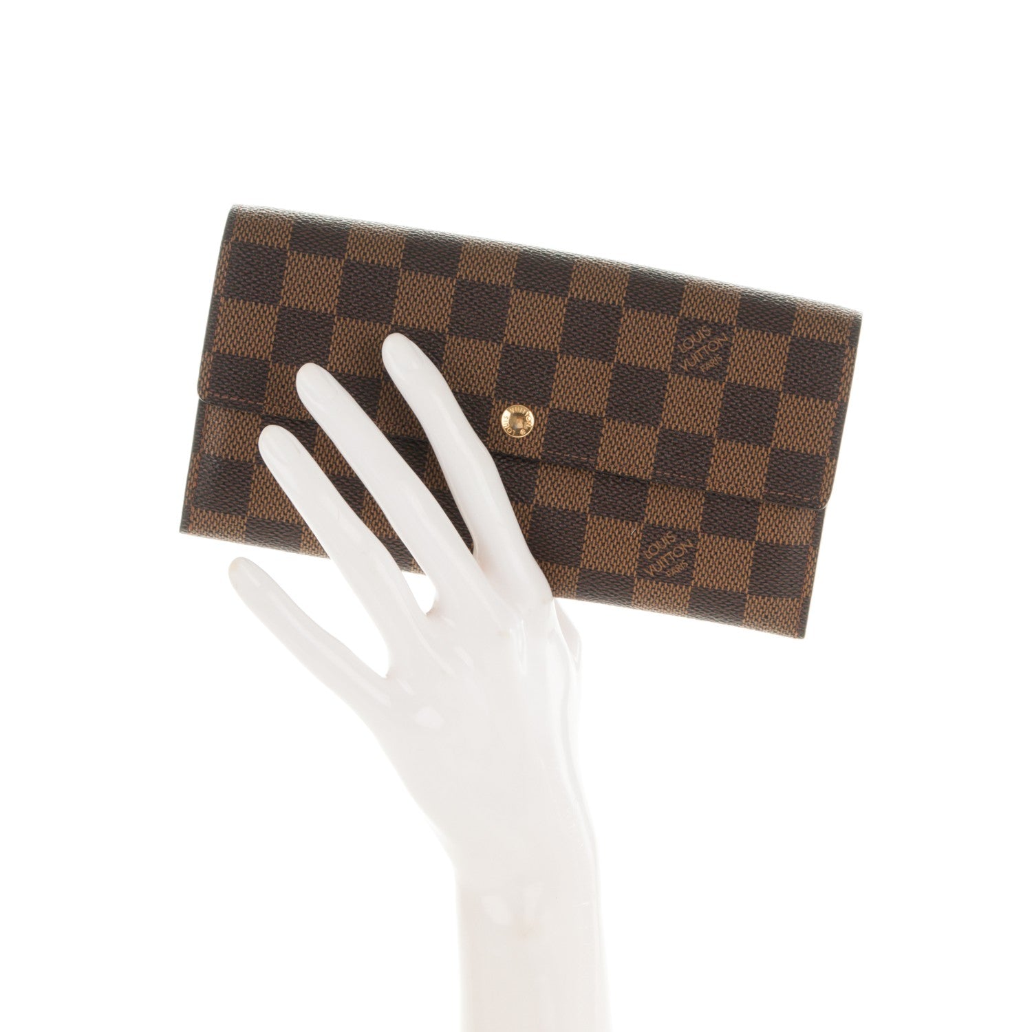 Louis Vuitton Damier Ebene Sarah Wallet 2 of 7