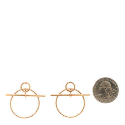 Hermes 18K Rose Gold PM Loop Earrings 2 of 5