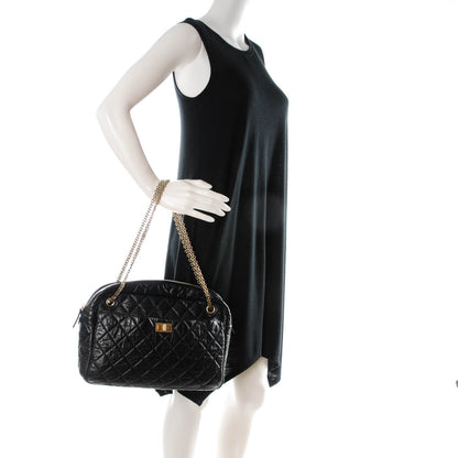 Chanel Aged Calfskin Quilted Large Reissue Camera Case Black 2 of 8