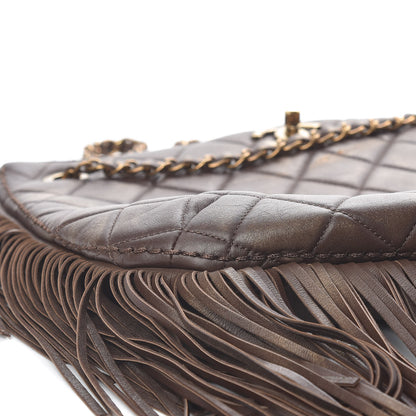 Chanel Calfskin Quilted Into The Fringe Hobo Brown 9 of 17