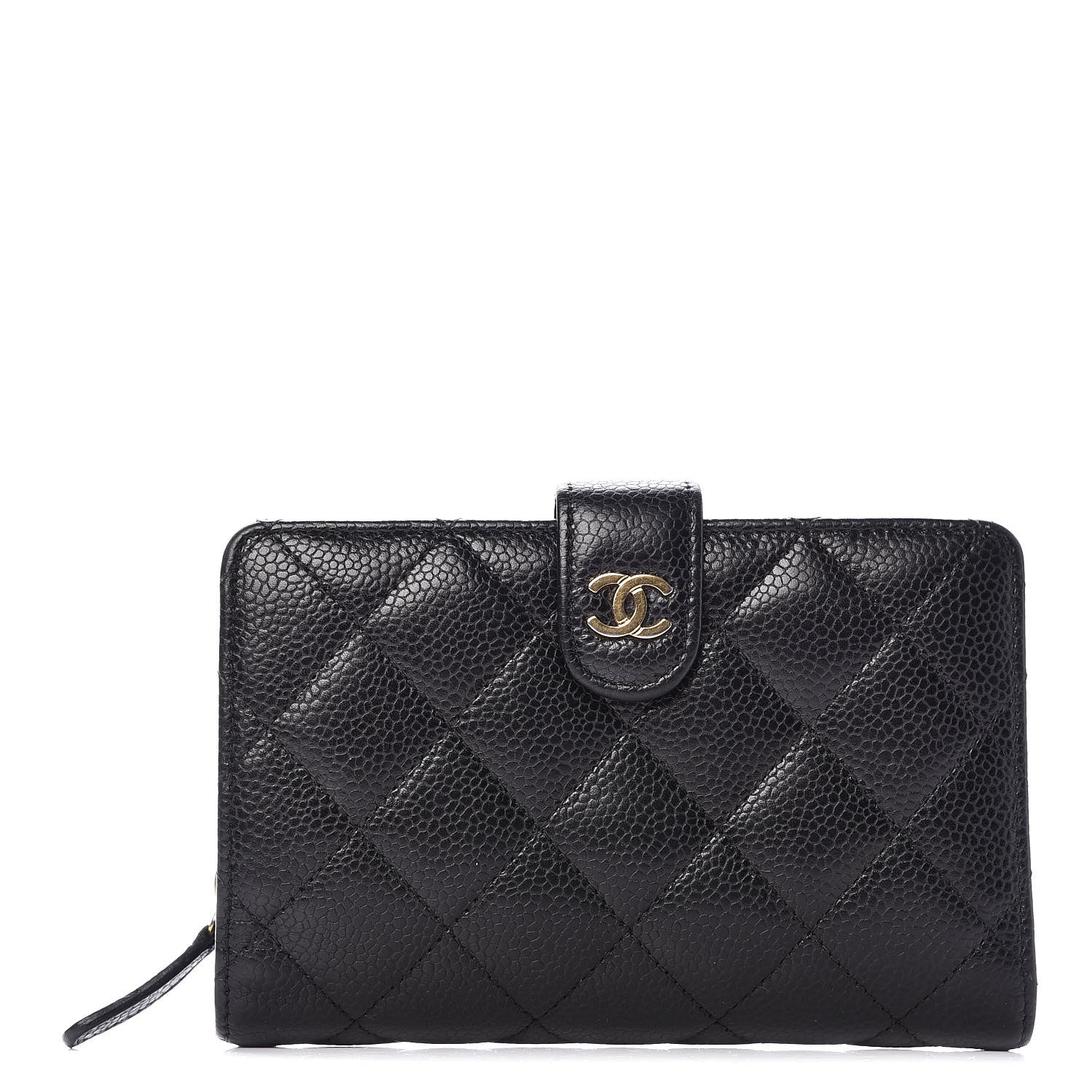 Chanel Caviar Quilted Zipped Pocket Wallet Black 1 of 12
