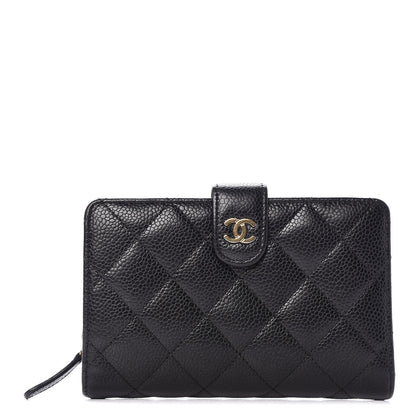 Chanel Caviar Quilted Zipped Pocket Wallet Black 1 of 12