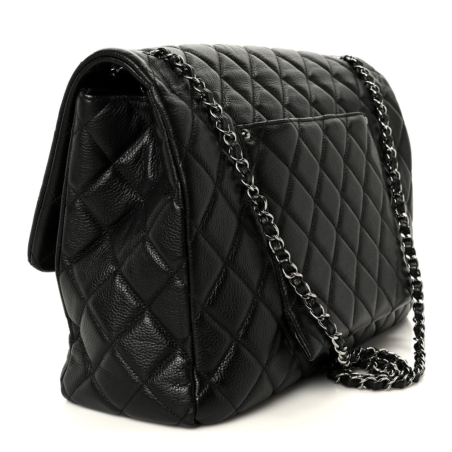 Chanel Calfskin Quilted XXL Travel Flap Bag Black 3 of 12