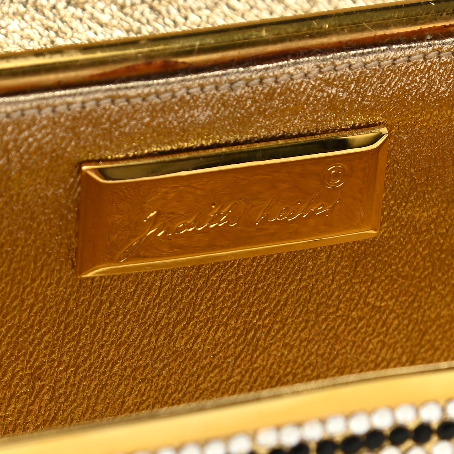 Swarovski Crystal Clutch Gold Black