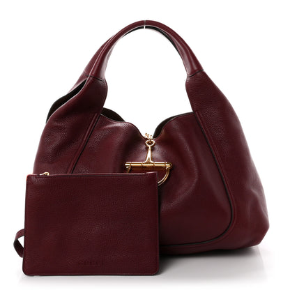 Gucci Grained Calfskin Softbit Maxi Shoulder Bag Rosso Ancora Red 3 of 11