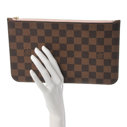 Louis Vuitton Damier Ebene Neverfull MM GM Pochette Rose Ballerine 2 of 9