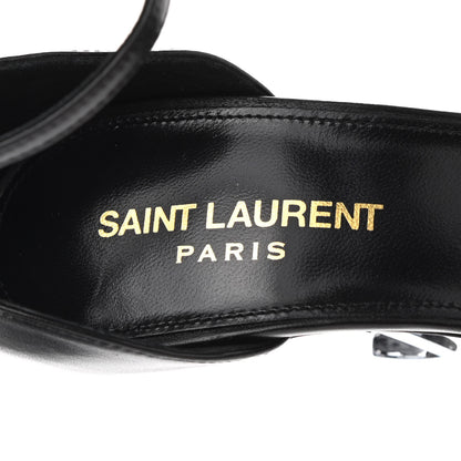 Saint Laurent Calfskin Opyum 110 Sandals 36.5 Black Silver 7 of 9