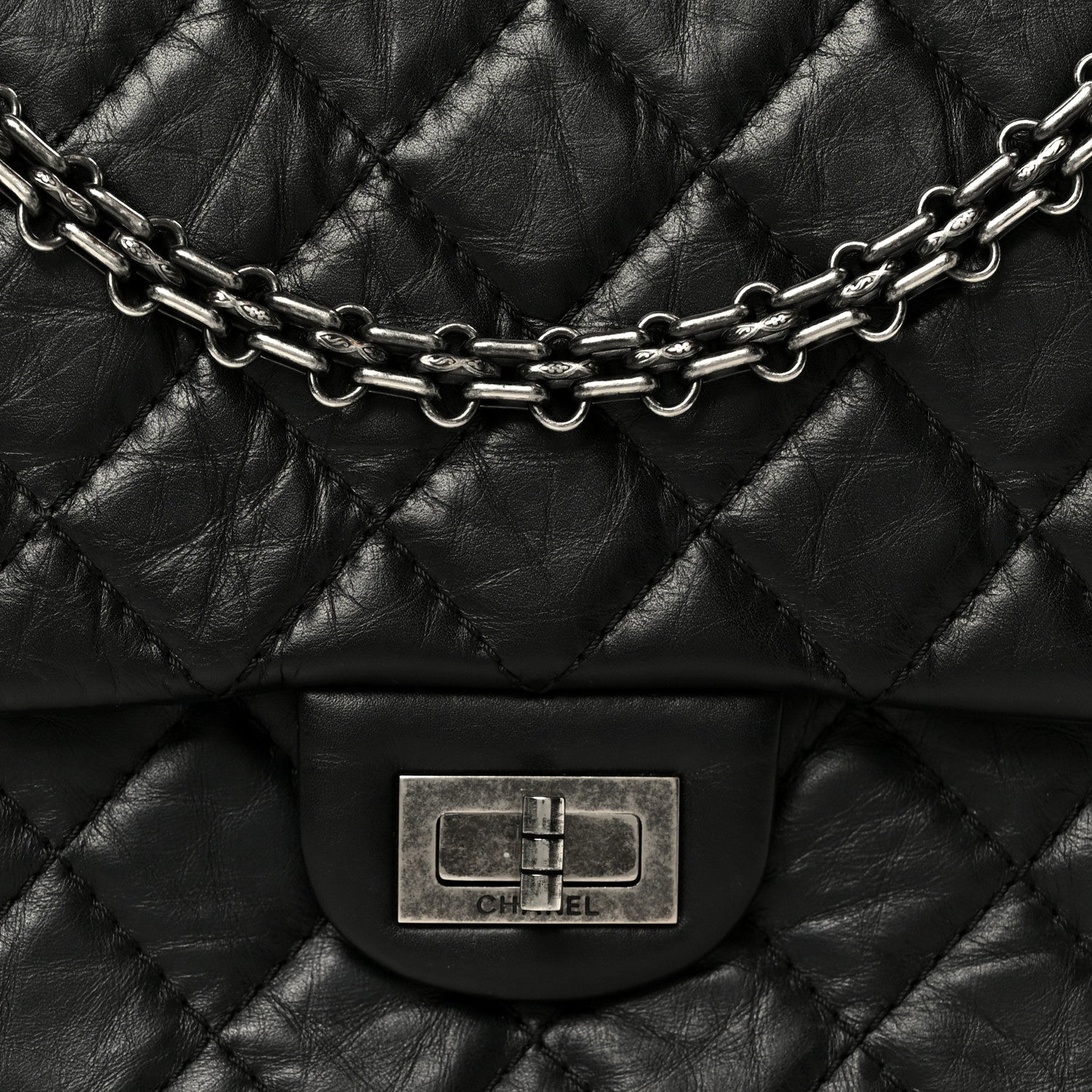 Chanel Aged Calfskin Quilted 2.55 Reissue 226 Flap Black 8 of 11
