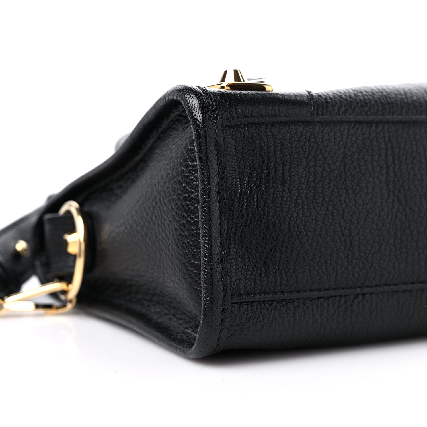 Balenciaga Chevre Gold Metallic Edge Hardware Mini City Black 9 of 10