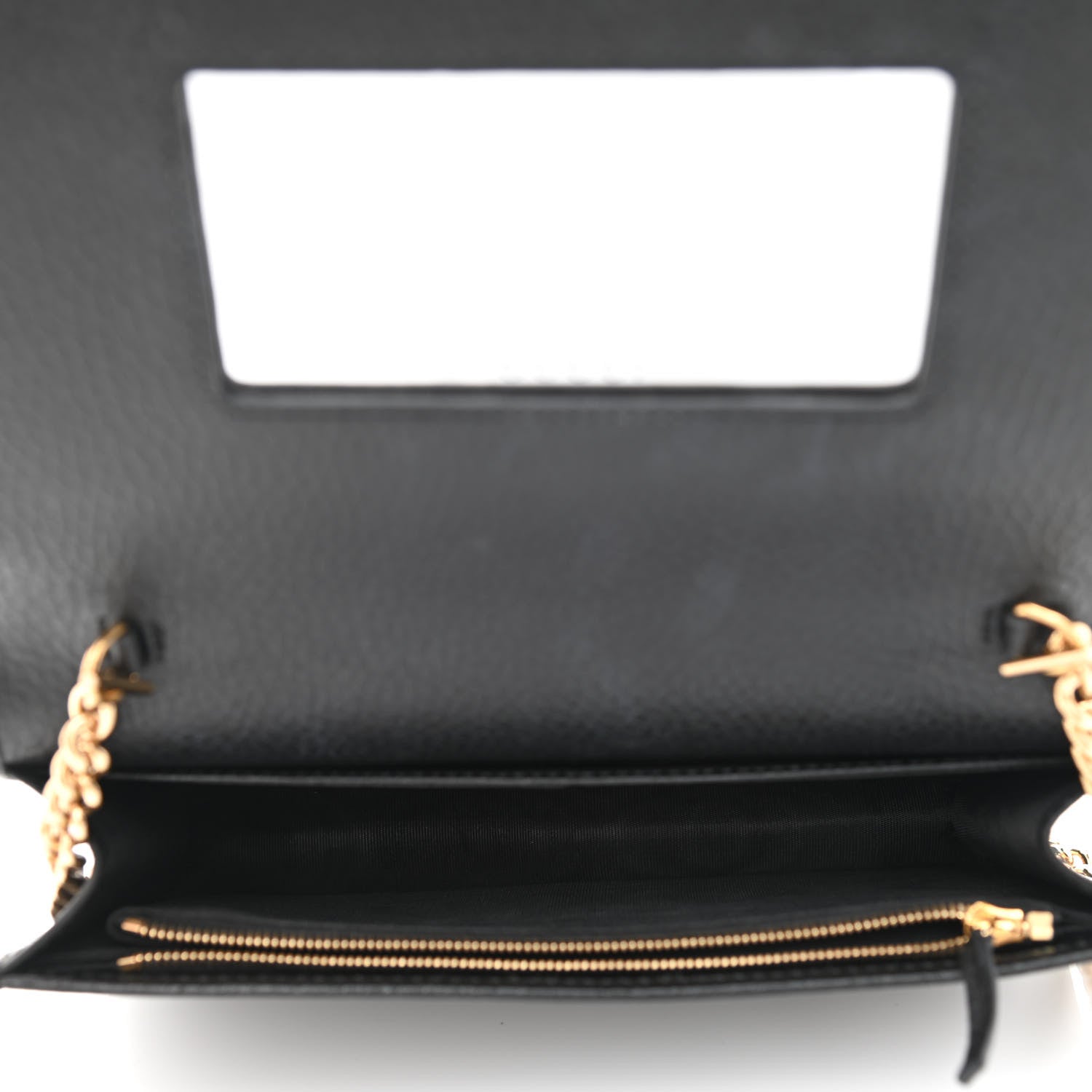 Gucci Calfskin Mini GG Marmont Chain Wallet Black 5 of 9