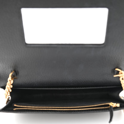 Gucci Calfskin Mini GG Marmont Chain Wallet Black 5 of 9