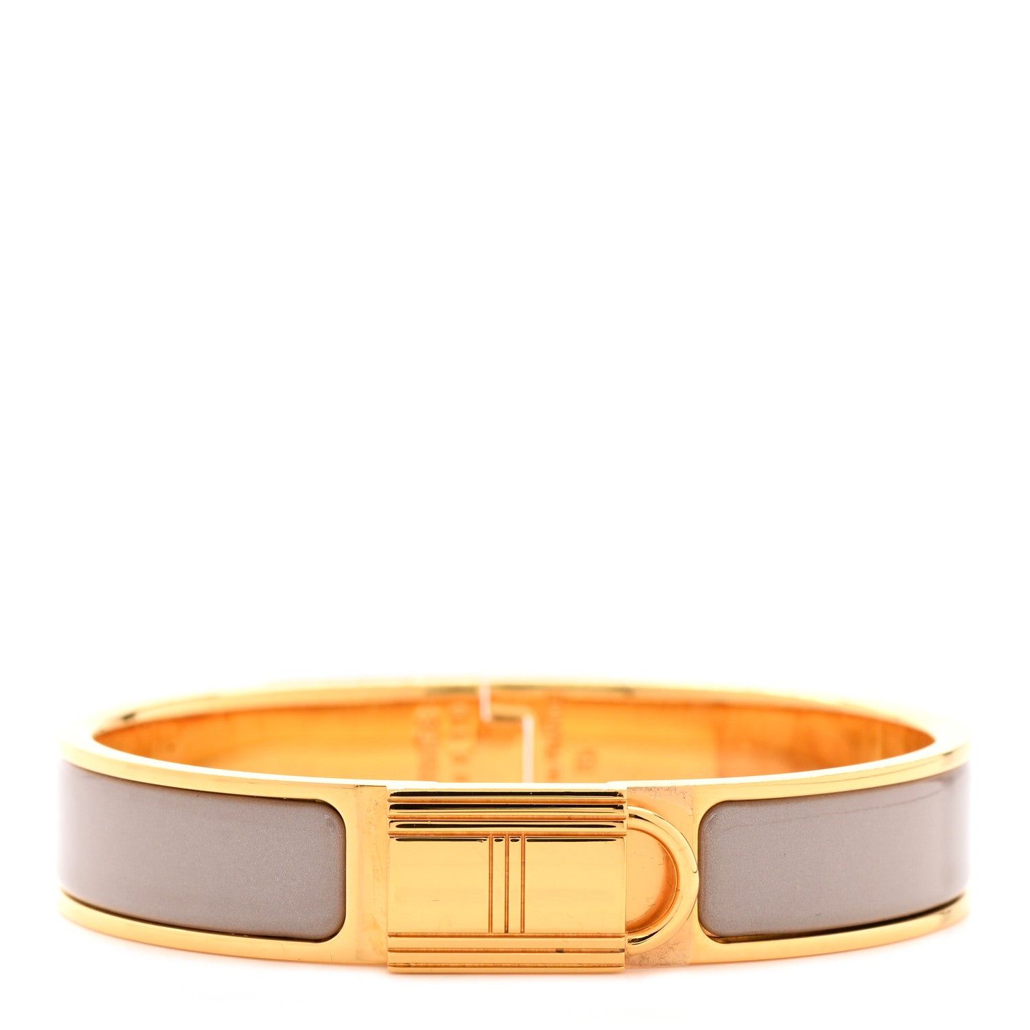 Hermes Enamel Narrow Clic Cadenas Bracelet PM Marron Glace 1 of 6