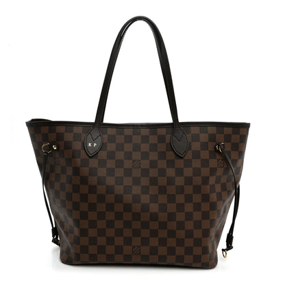 Louis Vuitton Damier Ebene Neo Neverfull MM Rose Ballerine 1 of 12
