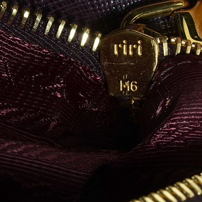 Prada Saffiano Lux Large Double Zip Tote Bordeaux 19 of 19