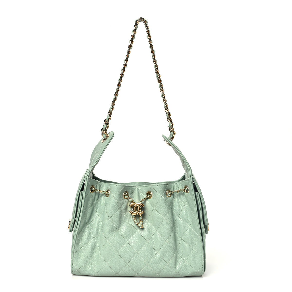 Chanel Caviar Quilted Small Chanel 25 Handbag Light Green 1 of 11