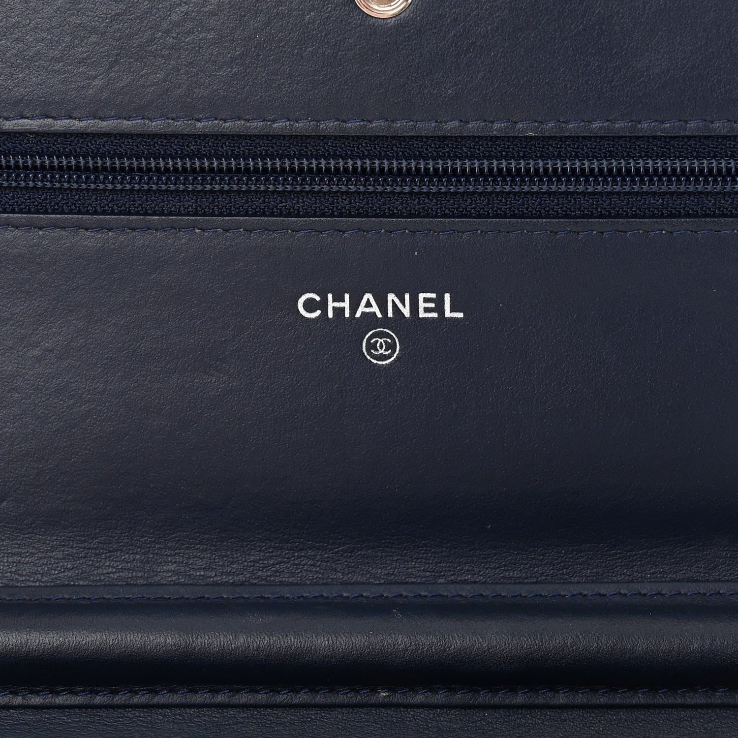 Chanel Caviar Quilted Boy Wallet On Chain WOC Navy 5 of 15