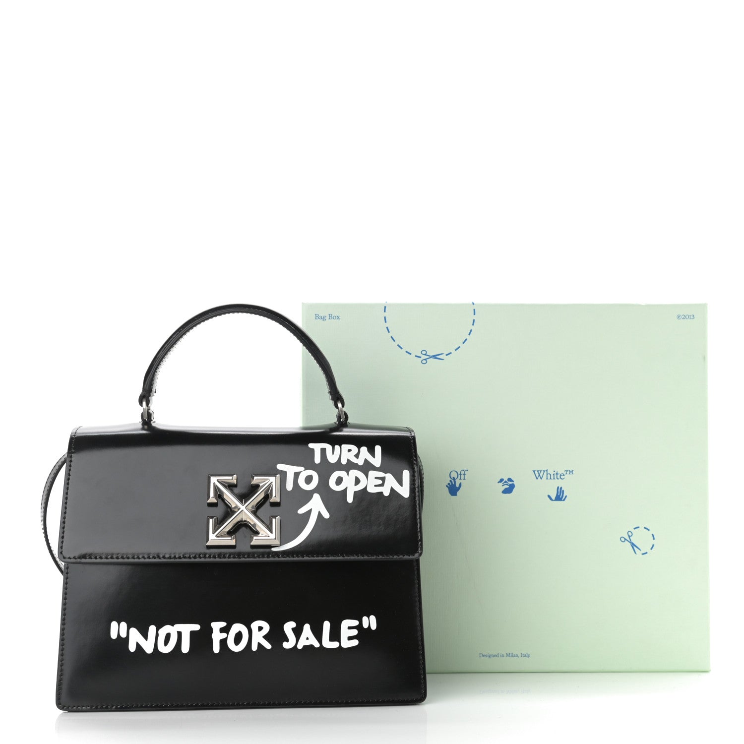 Off-White Calfskin Jitney 2.8 Not For Sale Shoulder Bag Black 11 of 11