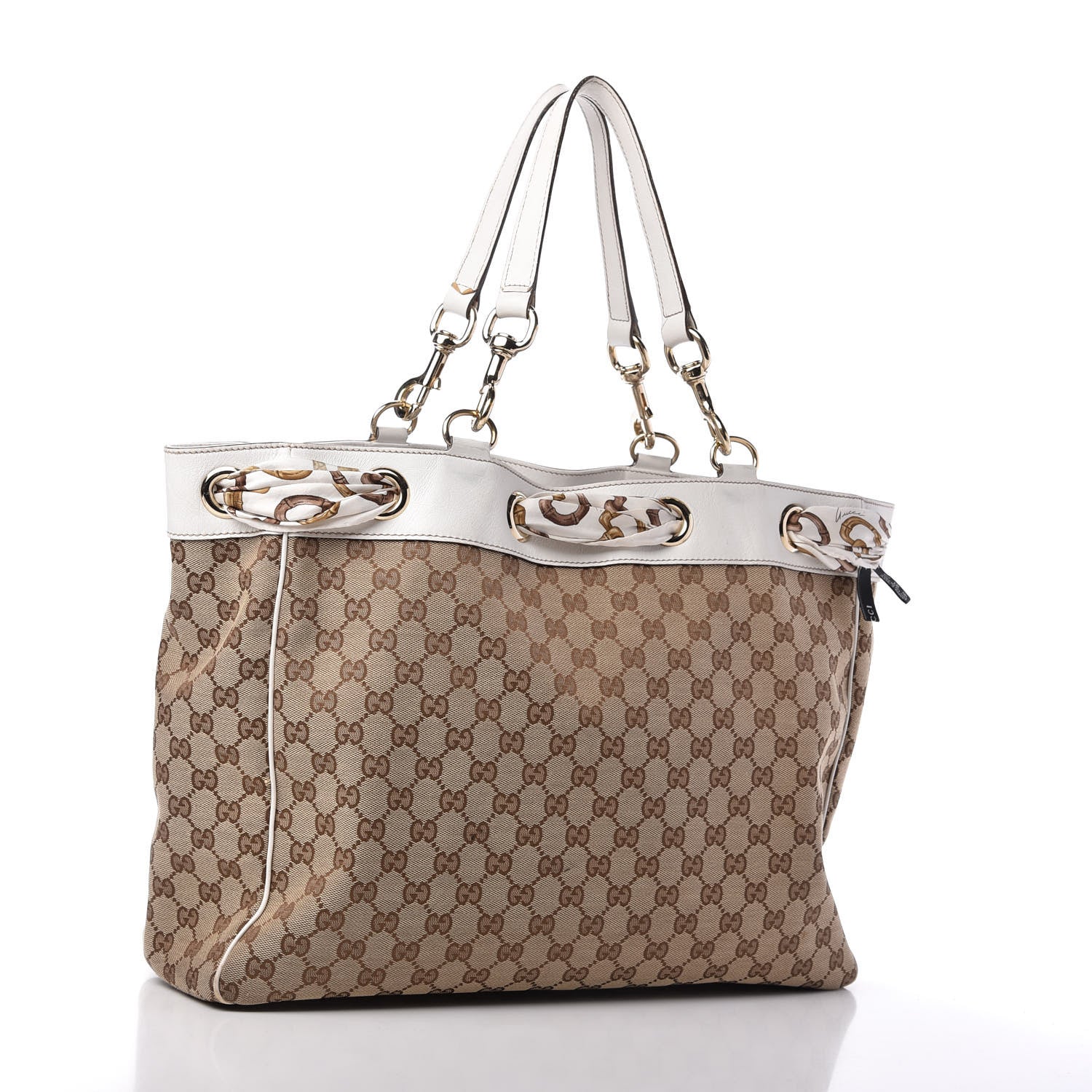 Gucci Monogram Large Positano Tote Off White 3 of 14